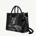 New Zealand Rugby Custom Leather Bag Glory Be To Black Silver-fern - Aussie Hoodie