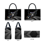 New Zealand Rugby Custom Leather Bag Glory Be To Black Silver-fern - Aussie Hoodie