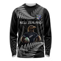New Zealand Rugby Custom Long Sleeve Shirt Glory Be To Black Silver-fern - Aussie Hoodie