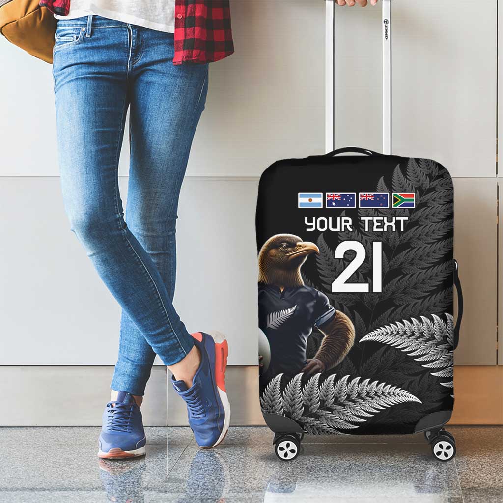 New Zealand Rugby Custom Luggage Cover Glory Be To Black Silver-fern - Aussie Hoodie