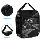 New Zealand Maori Rugby Custom Lunch Bag Glory Be To Black Silver-fern