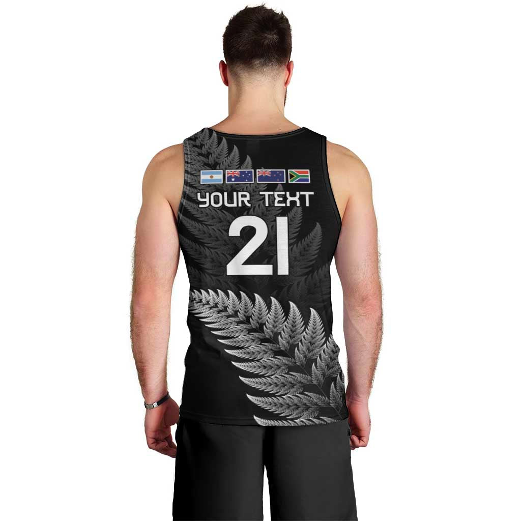 New Zealand Rugby Custom Men Tank Top Glory Be To Black Silver-fern - Aussie Hoodie