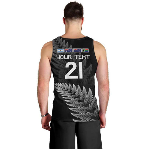 New Zealand Rugby Custom Men Tank Top Glory Be To Black Silver-fern - Aussie Hoodie