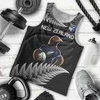 New Zealand Rugby Custom Men Tank Top Glory Be To Black Silver-fern - Aussie Hoodie