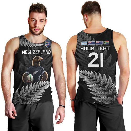 New Zealand Rugby Custom Men Tank Top Glory Be To Black Silver-fern - Aussie Hoodie