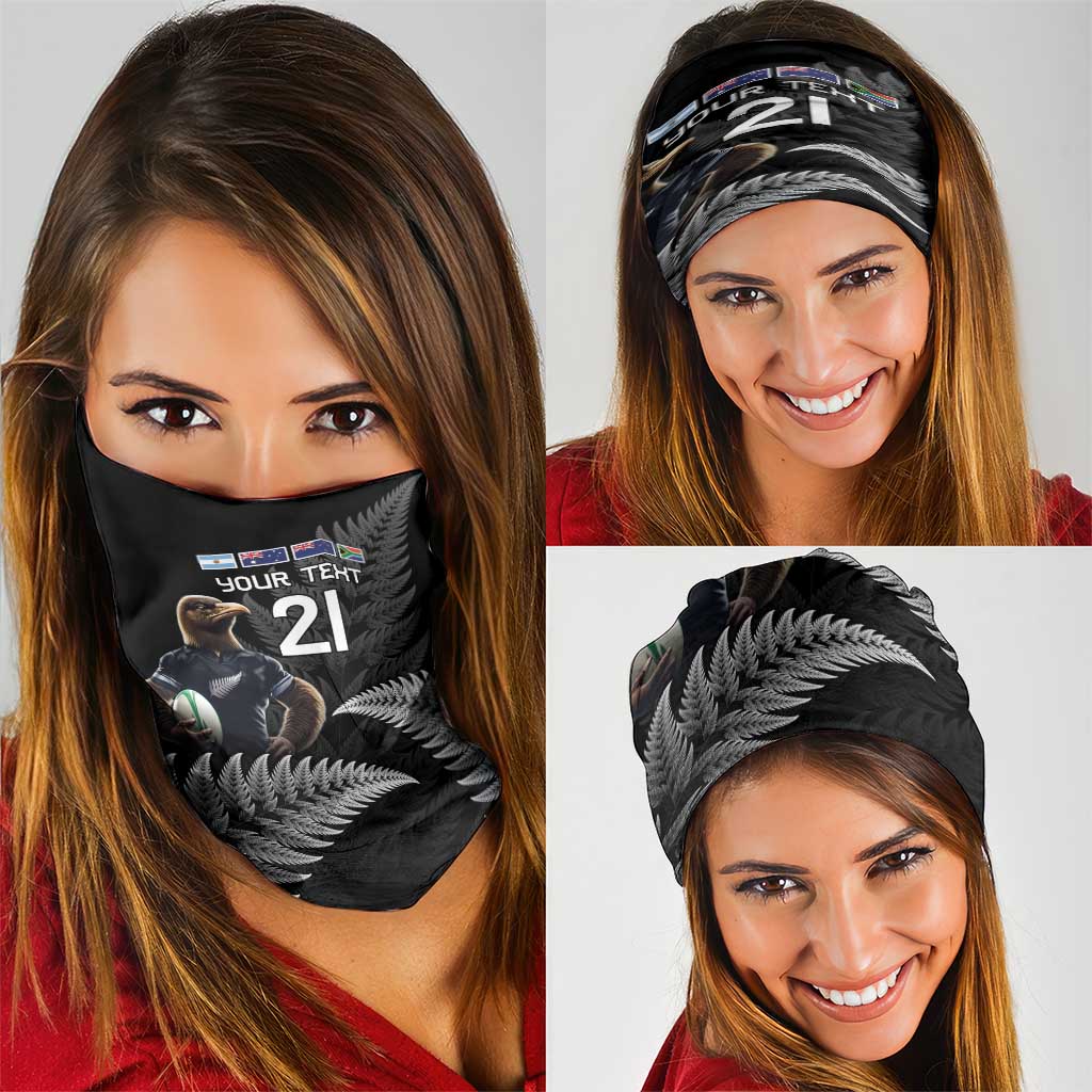 New Zealand Rugby Custom Neck Gaiter Glory Be To Black Silver-fern - Aussie Hoodie