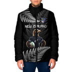 New Zealand Rugby Custom Padded Jacket Glory Be To Black Silver-fern - Aussie Hoodie