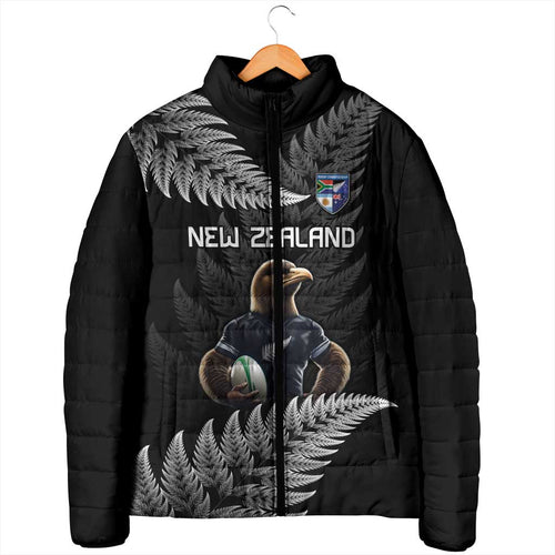 New Zealand Rugby Custom Padded Jacket Glory Be To Black Silver-fern - Aussie Hoodie