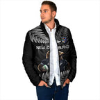 New Zealand Rugby Custom Padded Jacket Glory Be To Black Silver-fern - Aussie Hoodie