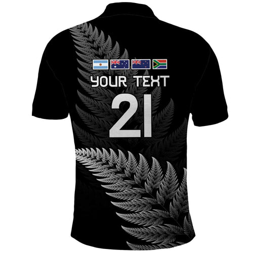 New Zealand Rugby Custom Polo Shirt Glory Be To Black Silver-fern - Aussie Hoodie
