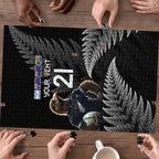 New Zealand Rugby Custom Puzzle Glory Be To Black Silver-fern - Aussie Hoodie