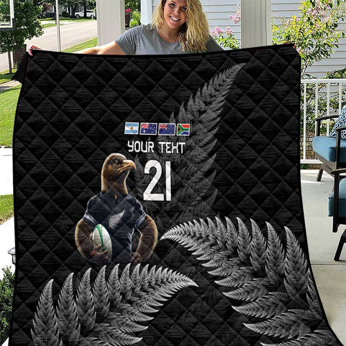 New Zealand Rugby Custom Quilt Glory Be To Black Silver-fern - Aussie Hoodie