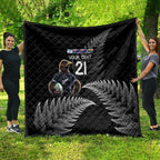 New Zealand Rugby Custom Quilt Glory Be To Black Silver-fern - Aussie Hoodie
