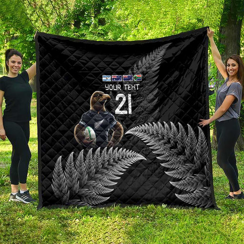 New Zealand Rugby Custom Quilt Glory Be To Black Silver-fern - Aussie Hoodie