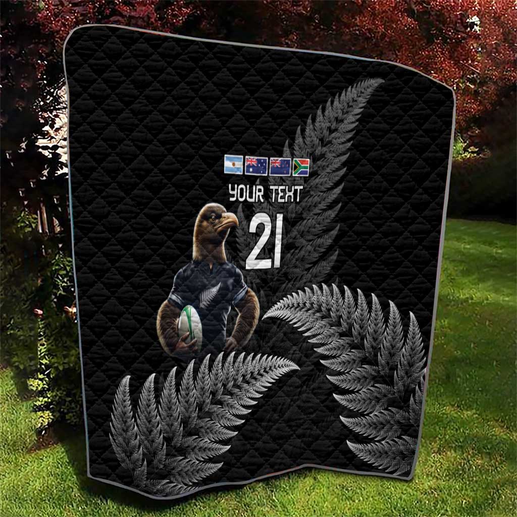 New Zealand Rugby Custom Quilt Glory Be To Black Silver-fern - Aussie Hoodie