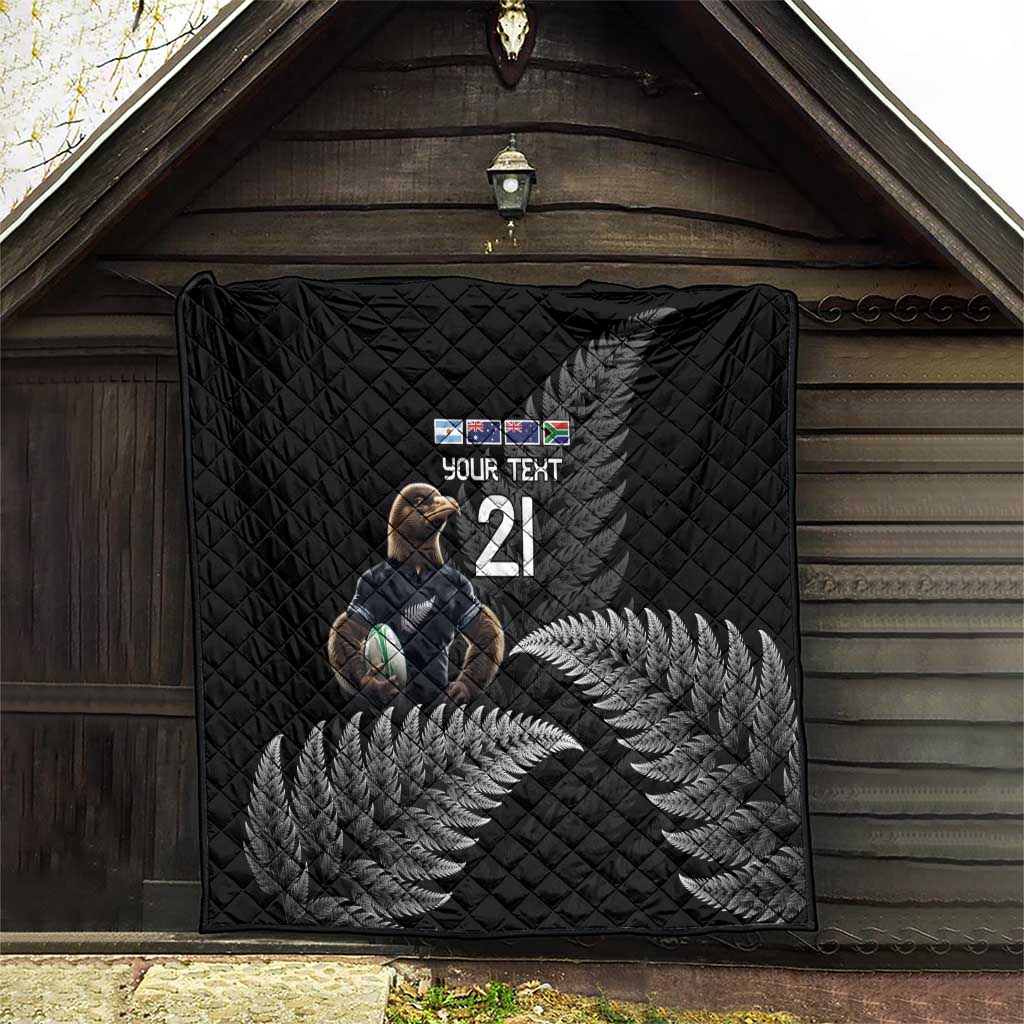 New Zealand Rugby Custom Quilt Glory Be To Black Silver-fern - Aussie Hoodie