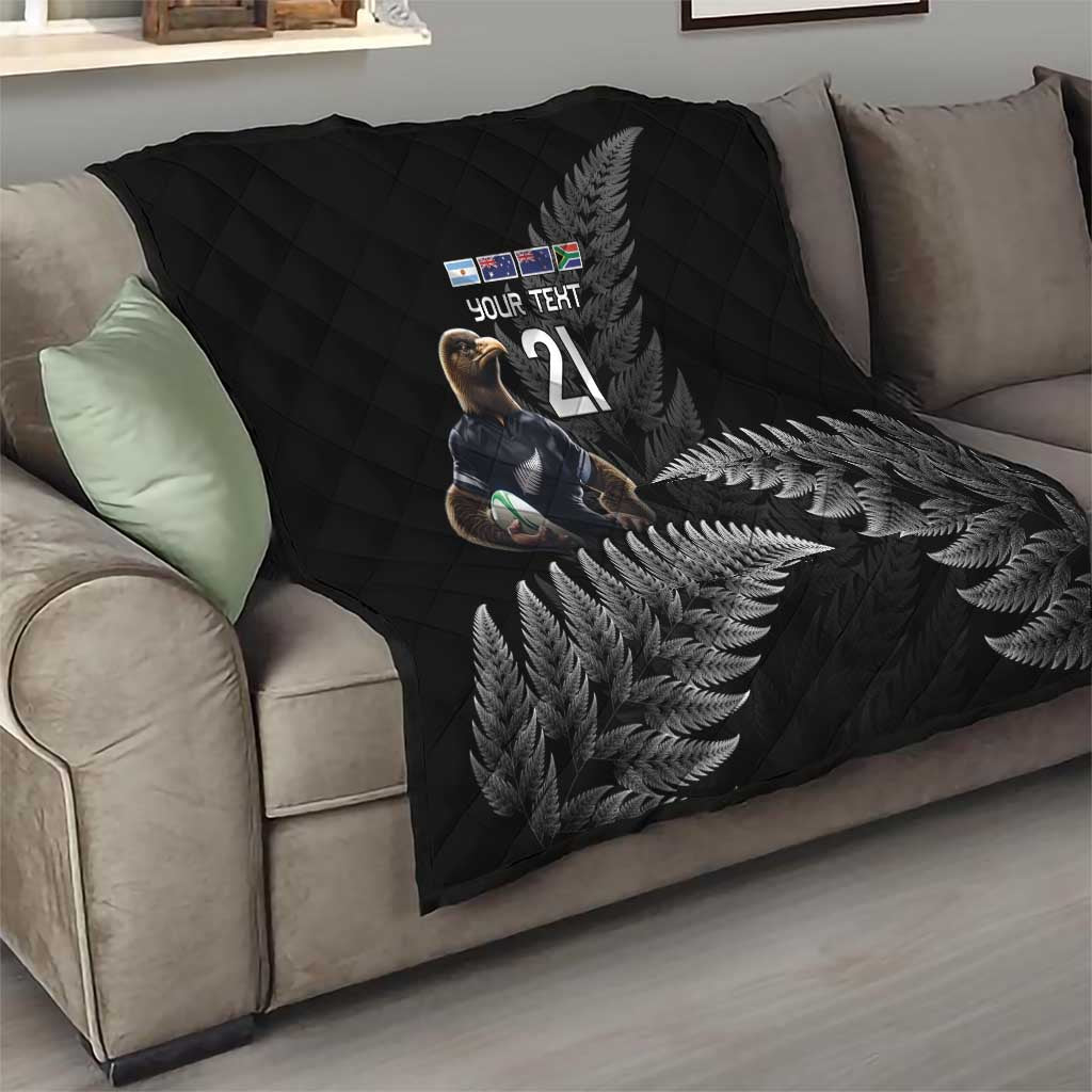 New Zealand Rugby Custom Quilt Glory Be To Black Silver-fern - Aussie Hoodie