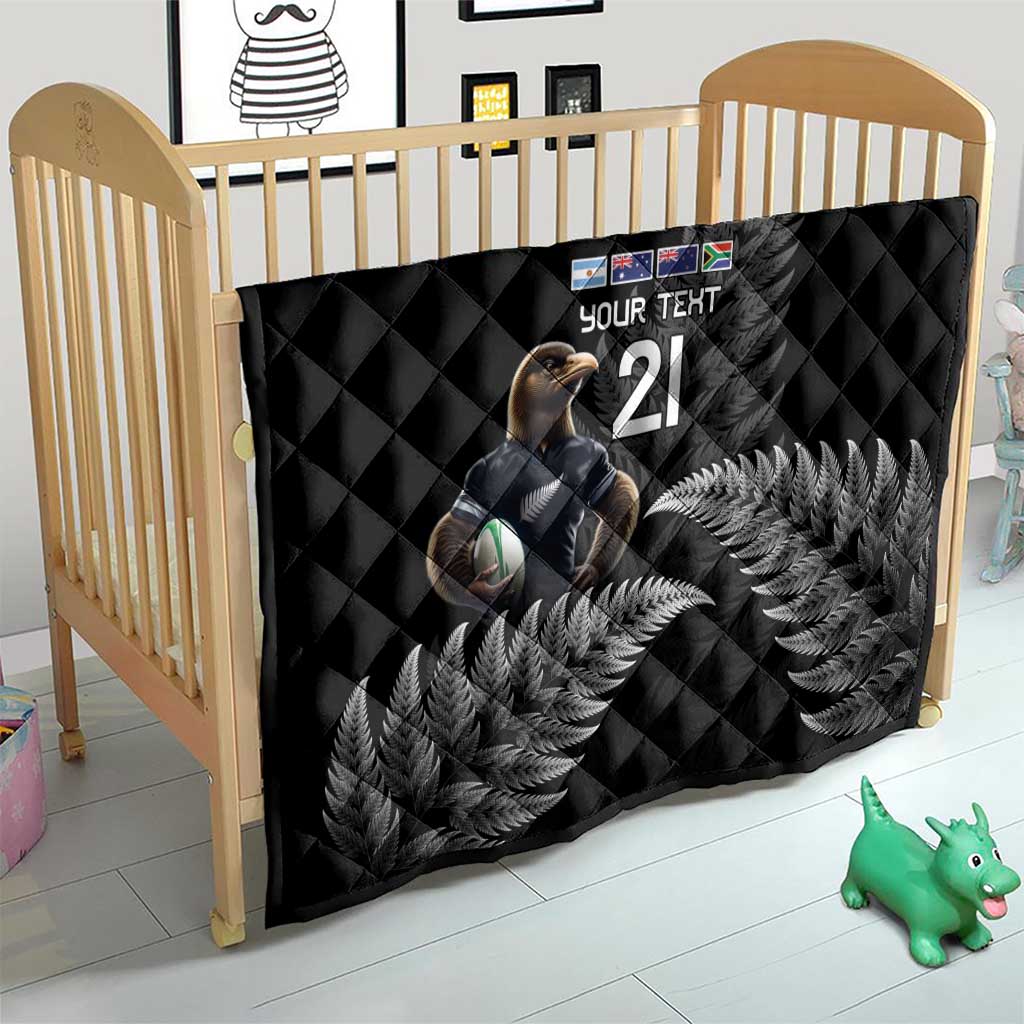 New Zealand Rugby Custom Quilt Glory Be To Black Silver-fern - Aussie Hoodie