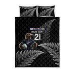 New Zealand Rugby Custom Quilt Bed Set Glory Be To Black Silver-fern - Aussie Hoodie
