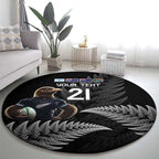 New Zealand Rugby Custom Round Carpet Glory Be To Black Silver-fern - Aussie Hoodie