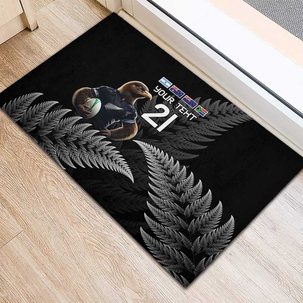 New Zealand Rugby Custom Rubber Doormat Glory Be To Black Silver-fern - Aussie Hoodie