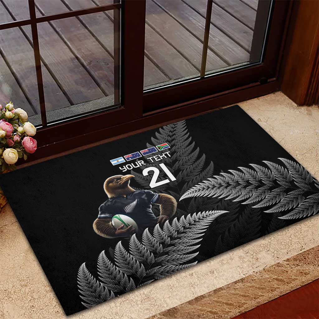 New Zealand Rugby Custom Rubber Doormat Glory Be To Black Silver-fern - Aussie Hoodie