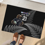 New Zealand Rugby Custom Rubber Doormat Glory Be To Black Silver-fern - Aussie Hoodie