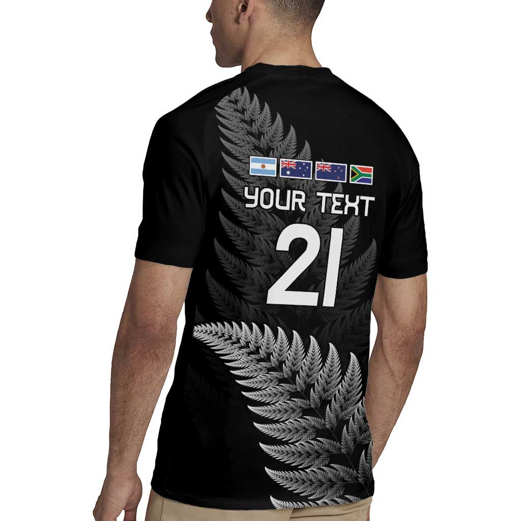 New Zealand Rugby Custom Rugby Jersey Glory Be To Black Silver-fern - Aussie Hoodie