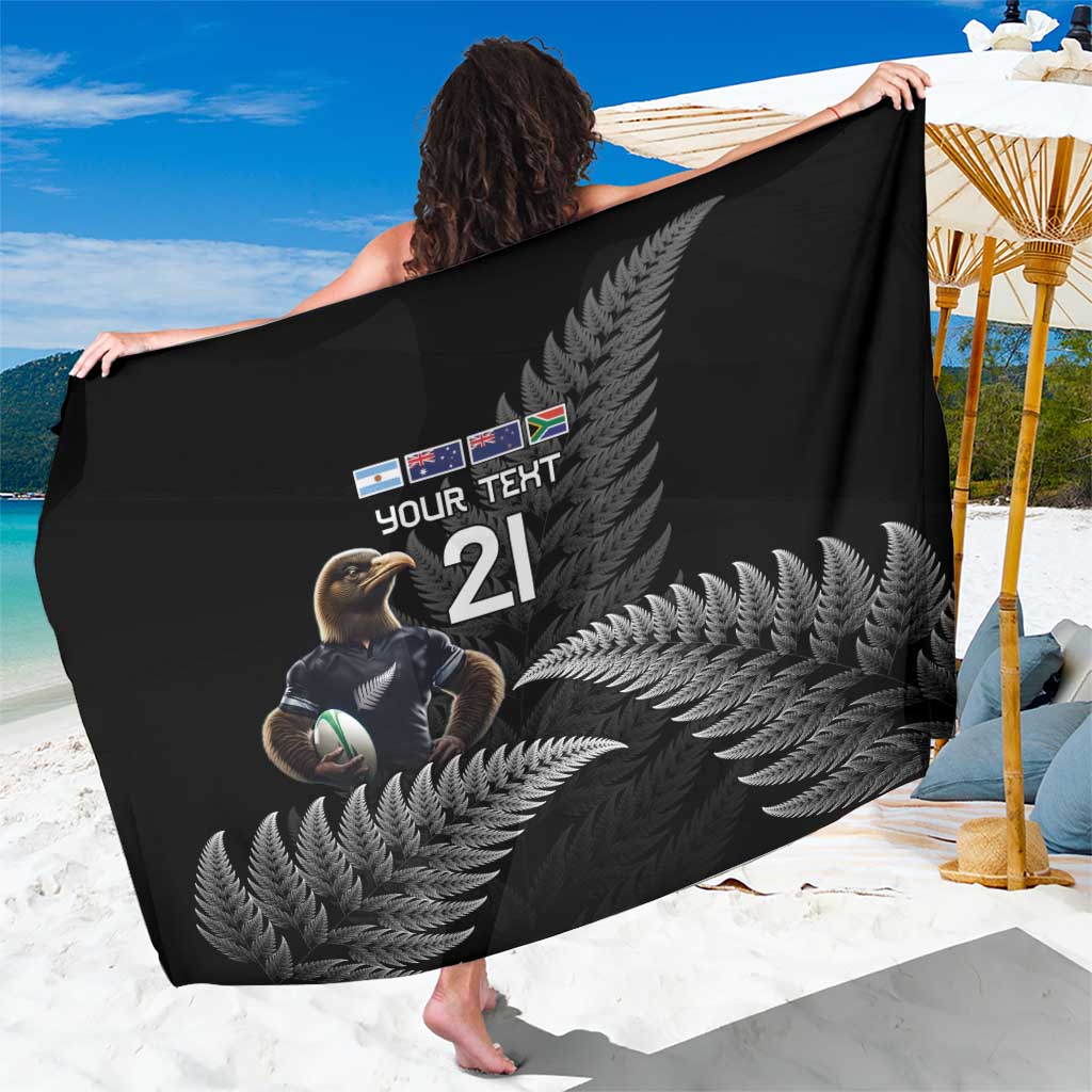 New Zealand Rugby Custom Sarong Glory Be To Black Silver-fern - Aussie Hoodie