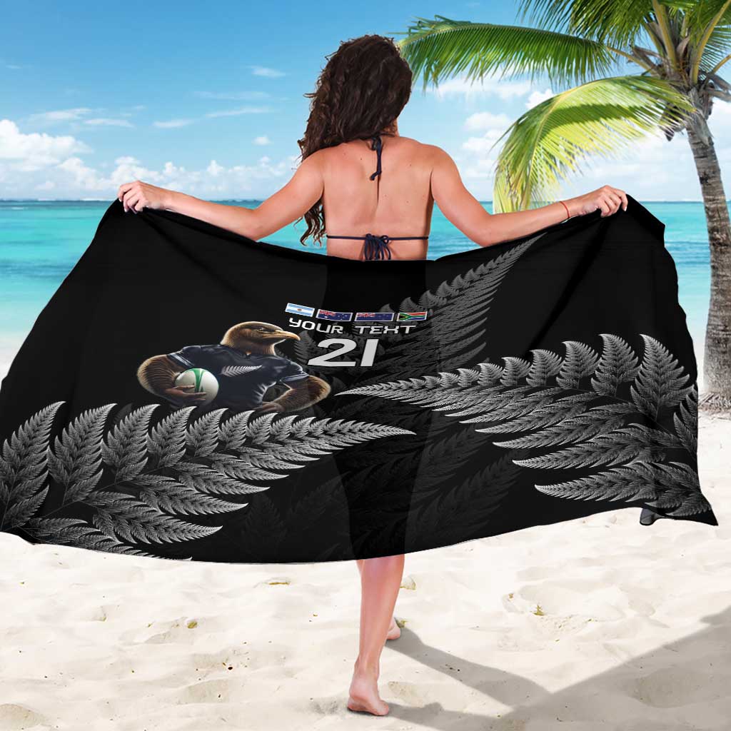 New Zealand Rugby Custom Sarong Glory Be To Black Silver-fern - Aussie Hoodie
