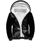 New Zealand Rugby Custom Sherpa Hoodie Glory Be To Black Silver-fern - Aussie Hoodie