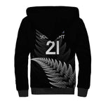 New Zealand Rugby Custom Sherpa Hoodie Glory Be To Black Silver-fern - Aussie Hoodie