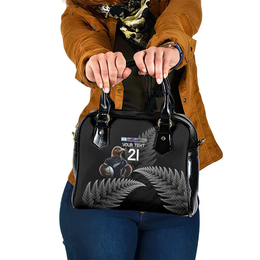 New Zealand Rugby Custom Shoulder Handbag Glory Be To Black Silver-fern - Aussie Hoodie