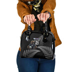 New Zealand Rugby Custom Shoulder Handbag Glory Be To Black Silver-fern - Aussie Hoodie
