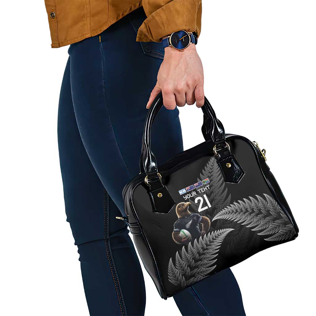 New Zealand Rugby Custom Shoulder Handbag Glory Be To Black Silver-fern - Aussie Hoodie