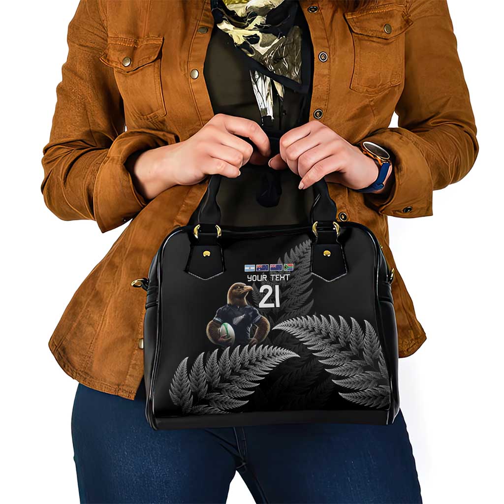 New Zealand Rugby Custom Shoulder Handbag Glory Be To Black Silver-fern - Aussie Hoodie