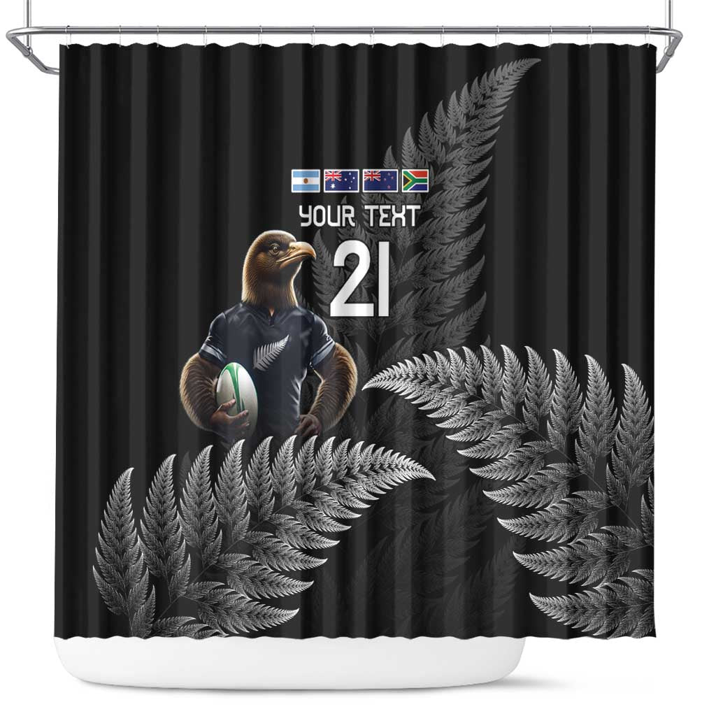 New Zealand Rugby Custom Shower Curtain Glory Be To Black Silver-fern - Aussie Hoodie
