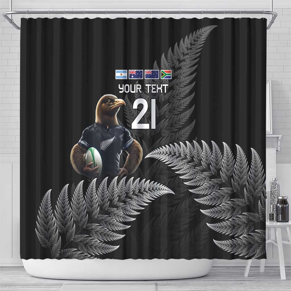New Zealand Rugby Custom Shower Curtain Glory Be To Black Silver-fern - Aussie Hoodie