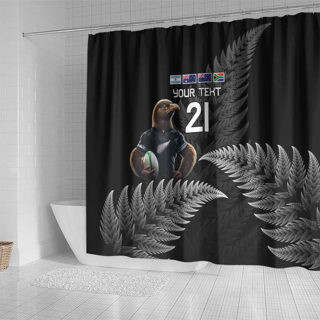 New Zealand Rugby Custom Shower Curtain Glory Be To Black Silver-fern - Aussie Hoodie