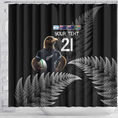 New Zealand Rugby Custom Shower Curtain Glory Be To Black Silver-fern - Aussie Hoodie