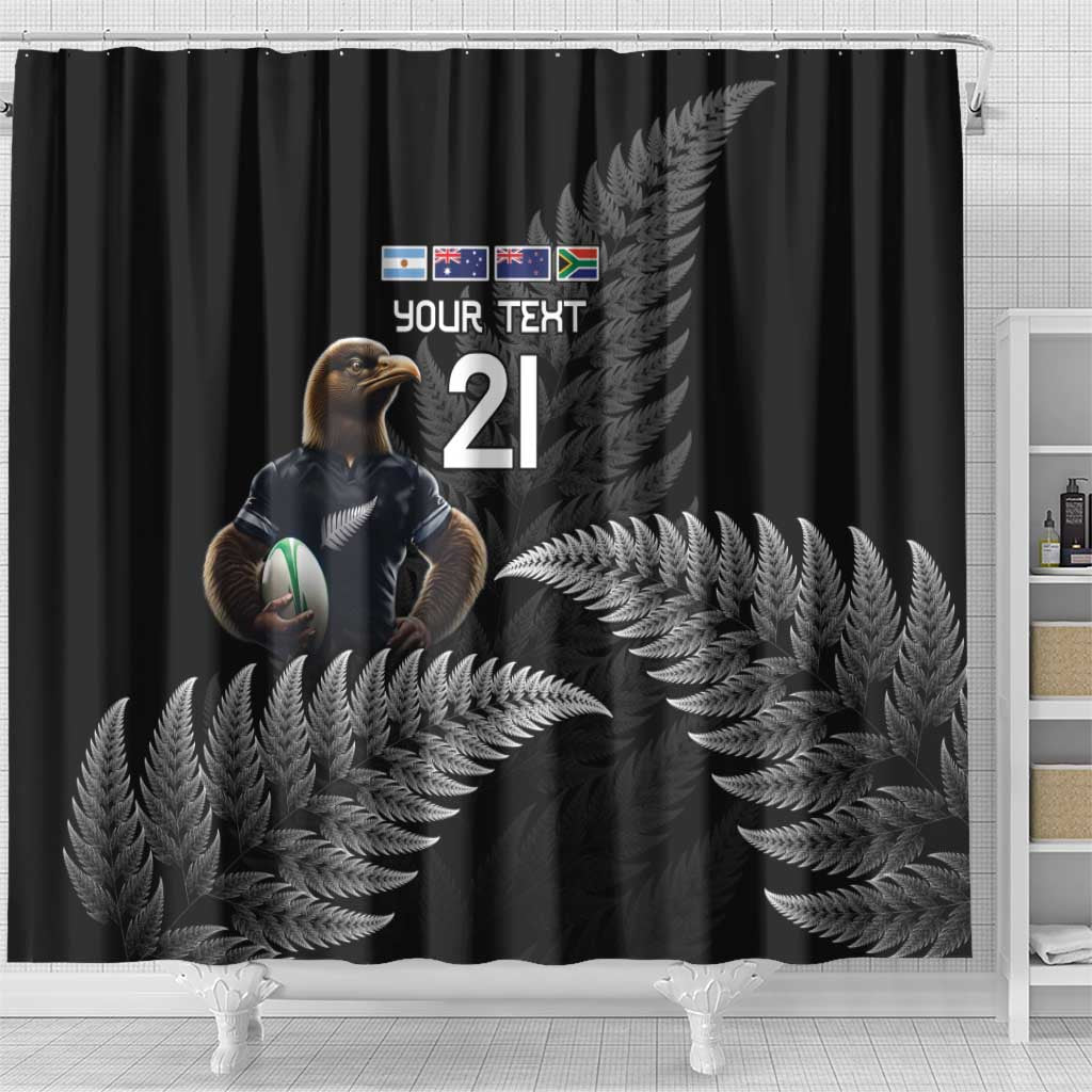 New Zealand Rugby Custom Shower Curtain Glory Be To Black Silver-fern - Aussie Hoodie
