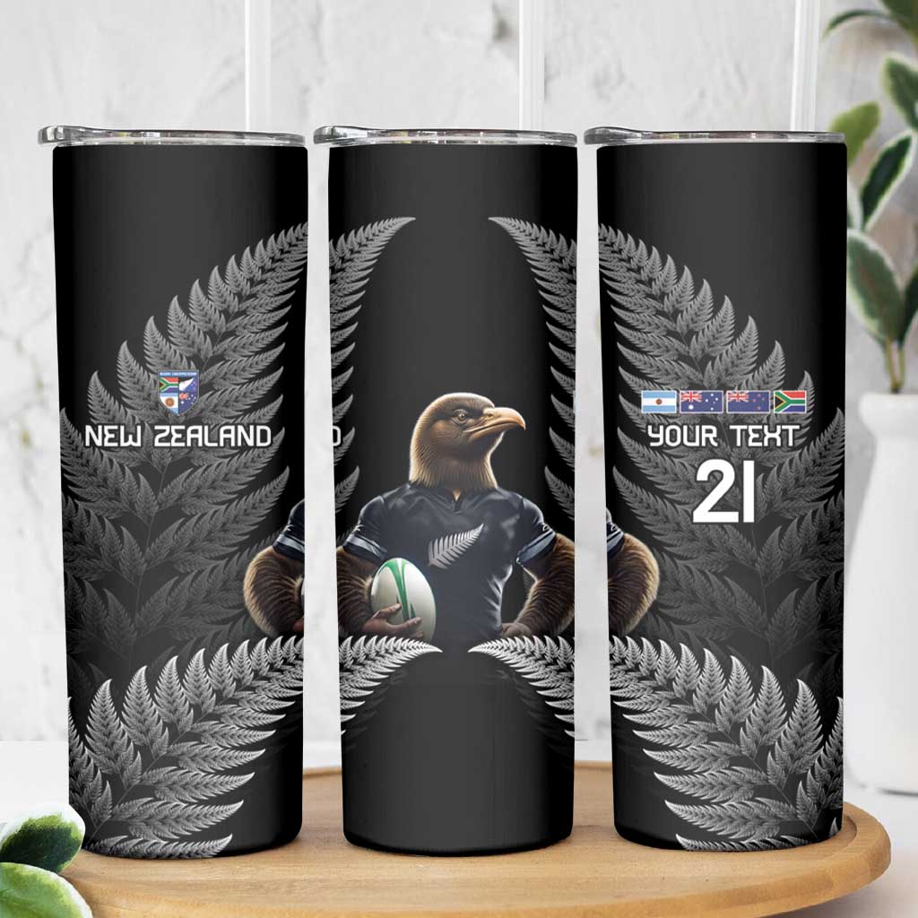 New Zealand Rugby Custom Skinny Tumbler Glory Be To Black Silver-fern - Aussie Hoodie