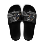 New Zealand Rugby Custom Slide Sandals Glory Be To Black Silver-fern - Aussie Hoodie