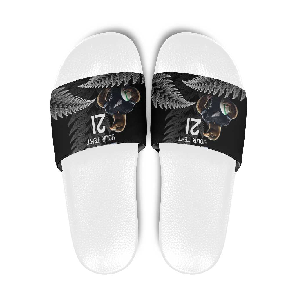New Zealand Rugby Custom Slide Sandals Glory Be To Black Silver-fern - Aussie Hoodie