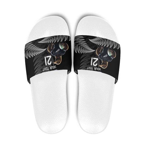 New Zealand Rugby Custom Slide Sandals Glory Be To Black Silver-fern - Aussie Hoodie