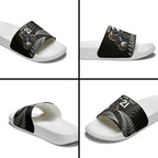 New Zealand Rugby Custom Slide Sandals Glory Be To Black Silver-fern - Aussie Hoodie
