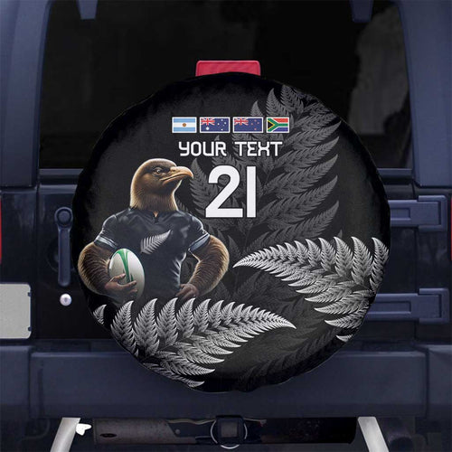 New Zealand Rugby Custom Spare Tire Cover Glory Be To Black Silver-fern - Aussie Hoodie