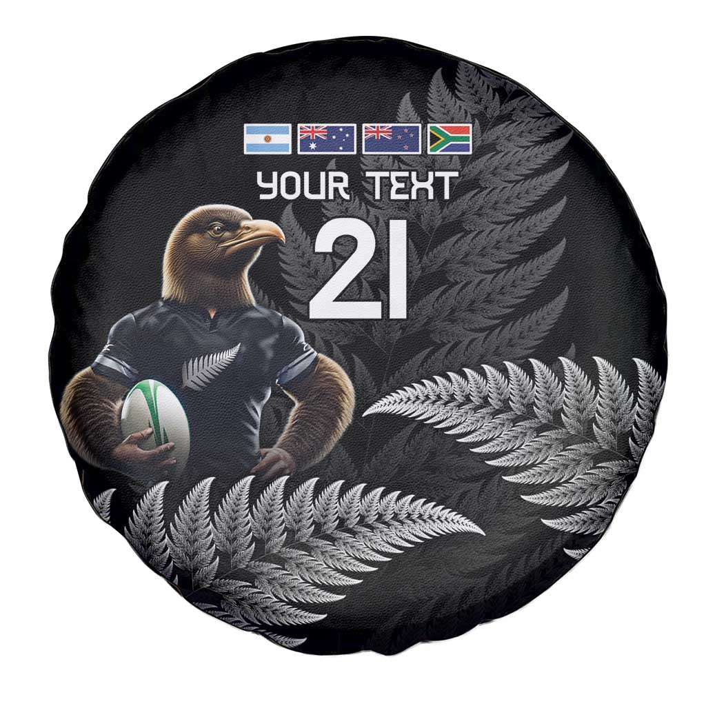 New Zealand Rugby Custom Spare Tire Cover Glory Be To Black Silver-fern - Aussie Hoodie