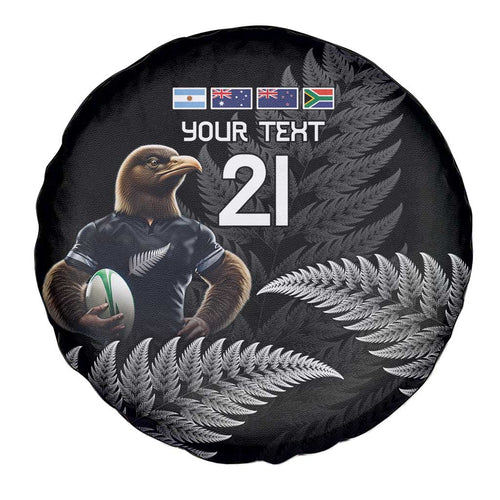 New Zealand Rugby Custom Spare Tire Cover Glory Be To Black Silver-fern - Aussie Hoodie