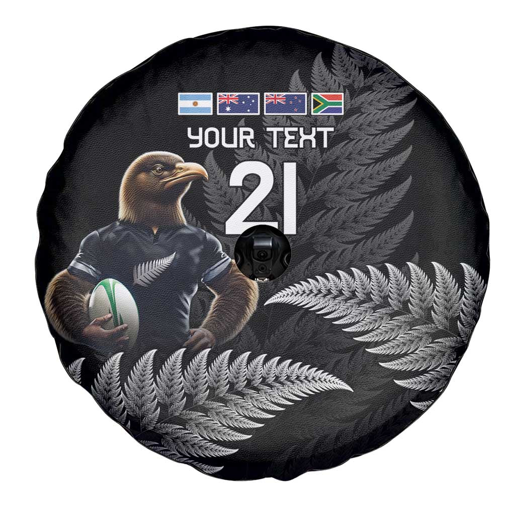 New Zealand Rugby Custom Spare Tire Cover Glory Be To Black Silver-fern - Aussie Hoodie